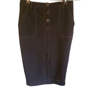 BBJ Los Angeles Black Pencil Skirt Size Large